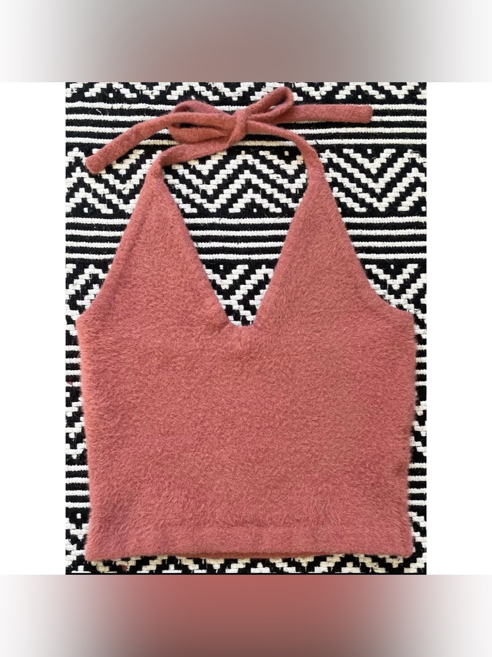 Gymshark x Whitney Simmons Eyelash Knit Midi Halter Top